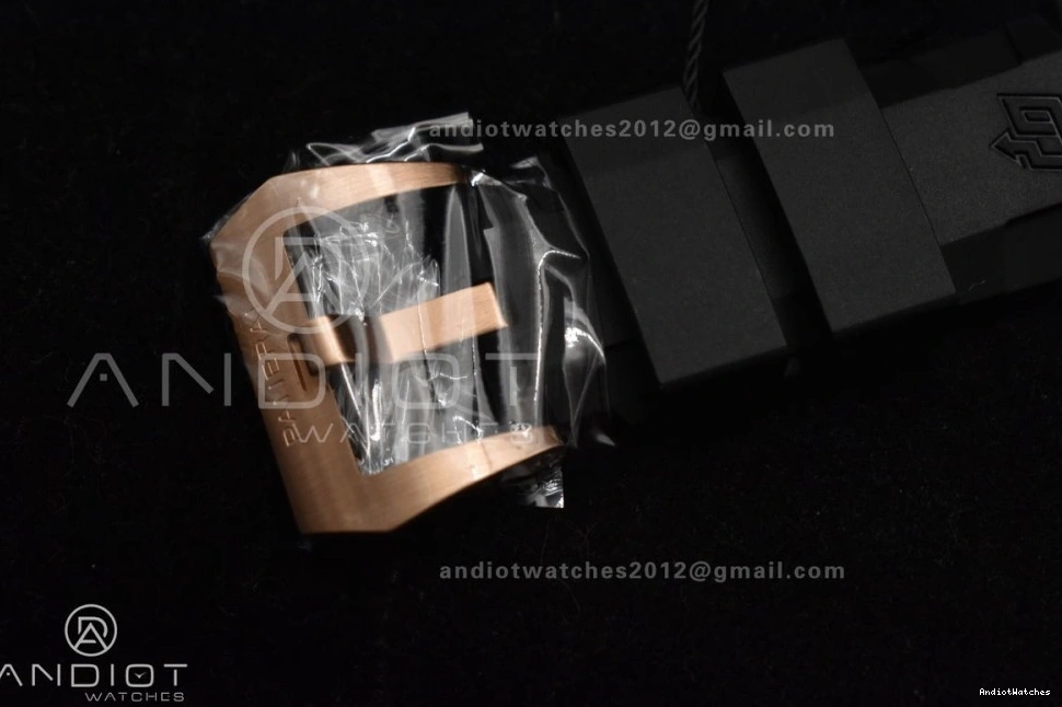 PAM2164 Submersible Dial Black WrinkleFree Best on P Rubber VSF 992 Black Edition 42mm Strap 0927
